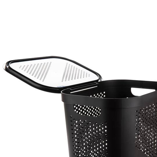 Mind Reader 60L Perforated Plastic Laundry Hamper with Lid